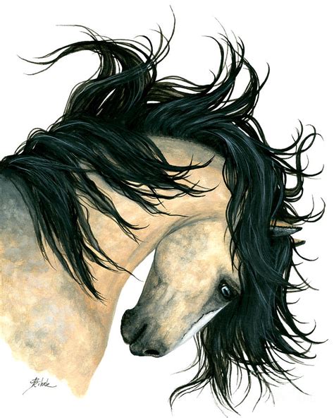 Dreamwalker Buckskin Horse Painting By Amylyn Bihrle