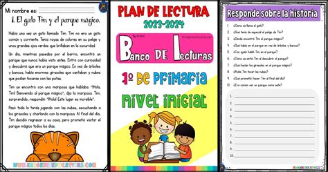 10 Lecturas Para El Plan Lector 2023 2024 Primero De Primaria Nivel Inicial Imagenes Educativas