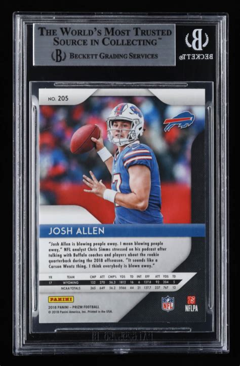 Josh Allen Signed Panini Prizm Rc Bgs Pristine Auction