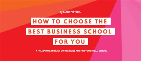 How To Choose The Best Business School For You Career Protocol