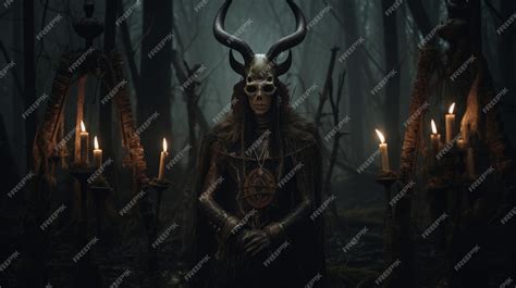 Premium Ai Image Dark Demon In Forest Vray Tracing Sacha Goldberger