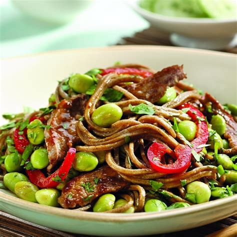 Hoisin Beef Edamame Noodles Recipe EatingWell