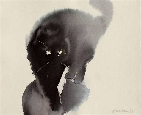 Endre Penov C Saatchi Art Black Cat Art Cat Art Cat Illustration