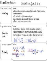 Exam Remediation Template Chem 2 Pdf Exam Remediation Topic Missed On