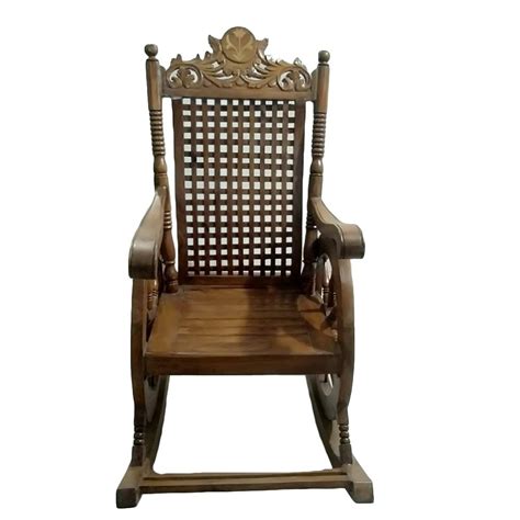 Modern Sheesham Wood Rocking Chair Without Cushion Hand Carving At Rs