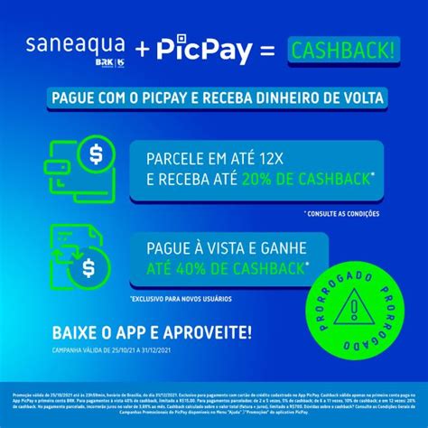 Saneaqua prorroga campanha o PicPay até o dia 31 de dezembro