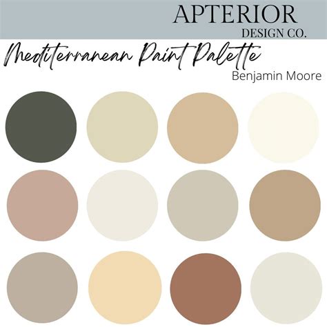 Mediterranean Paint Palette For Interior And Exterior All Benjamin