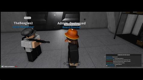 Roblox Scp Roleplay With My Friend Thebeagles2 The Scientific