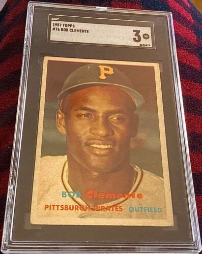 Topps Roberto Clemente Dec D Hof Sgc Vg Centered Nicely