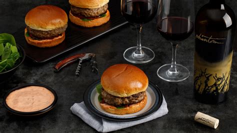 Spiced Lamb Burger With Harissa Aioli Phantom Wine