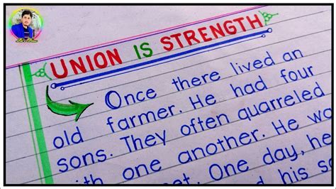 Union Is Strength Story In English An Old Farmer And His Sons Story