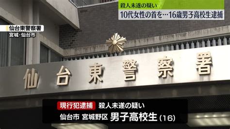 10代女性の首を絞め16歳の男子高校生、殺人未遂疑いで逮捕 宮城・仙台市 2024年6月8日掲載 ライブドアニュース