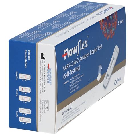 Acon Flowflex SARS CoV 2 Antigen Rapid Test 5 Stück shop apotheke