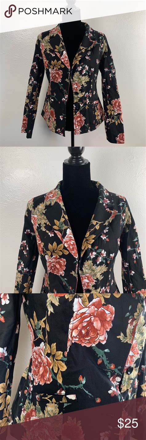 Floral Fitted Blazer Fitted Blazer Fashion Women Shopping