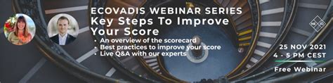 Ecovadis Webinar Series Key Steps To Improve Your Score Linkedin