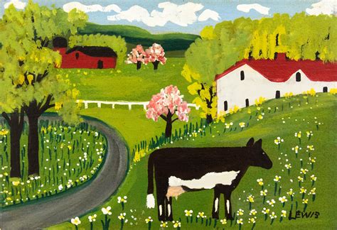 Maud Lewis Cow In Springtime At Stdibs