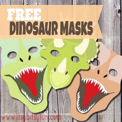 Printable Dinosaur Masks Templates (free) - Itsy Bitsy Fun