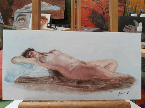 Resting Female Nude Oil Painting Etsy Australia