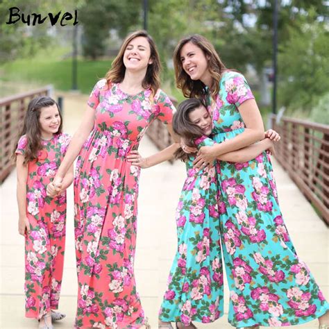 Bunvel Combinando Roupas Da Fam Lia Vestido De Ver O Boho Estilo Floral