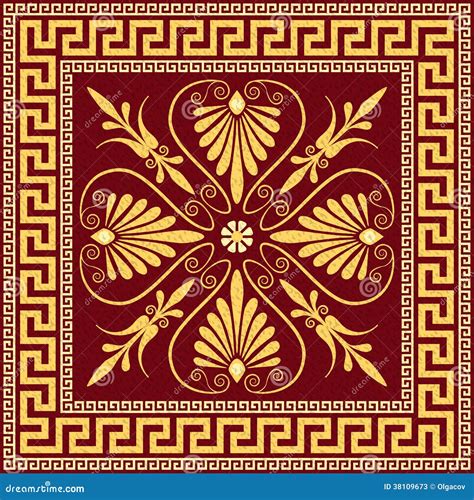 Vector Traditional Vintage Gold Greek Ornament Me Stock Photos Image