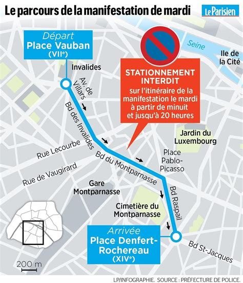 Grève à Paris le parcours de la manifestation rive gauche ce mardi