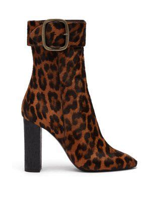 Click Here To Buy Saint Laurent Joplin Leopard Print Ankle Boots At