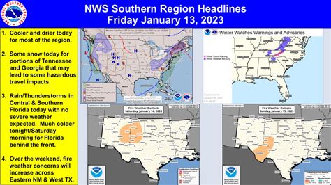 Nws Southern Region On Twitter Fri 1 13 2023 Some Snow W Possible