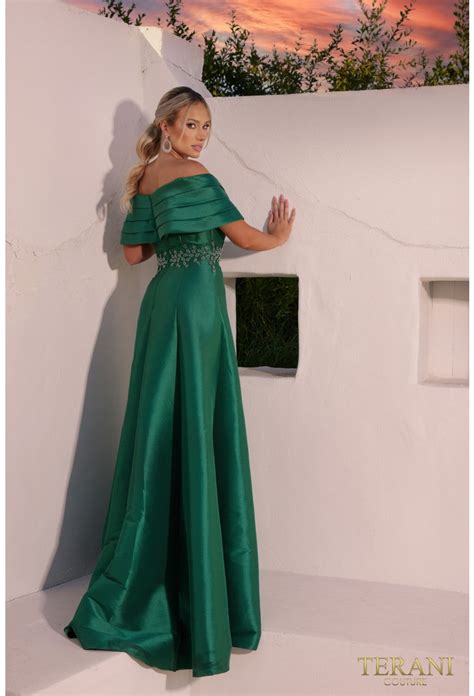 Emerald Terani Couture 232m1511 Long Formal Pleated Ball Gown For 407