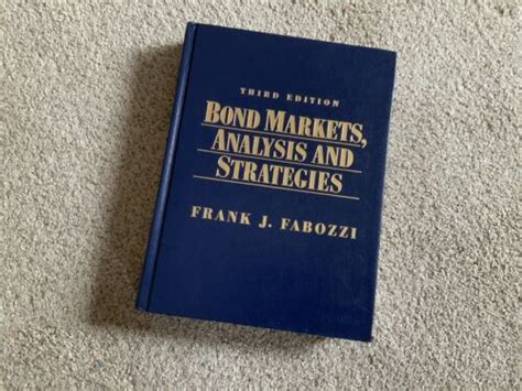 Bond Markets, Analysis and Strategies by Frank J. Fabozzi | eBay