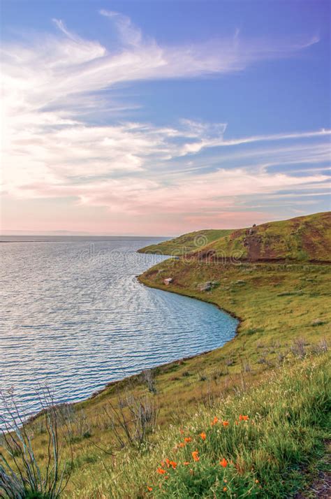 Spring Sunset Over Coyote Hills Regional Park. Stock Image - Image of ...