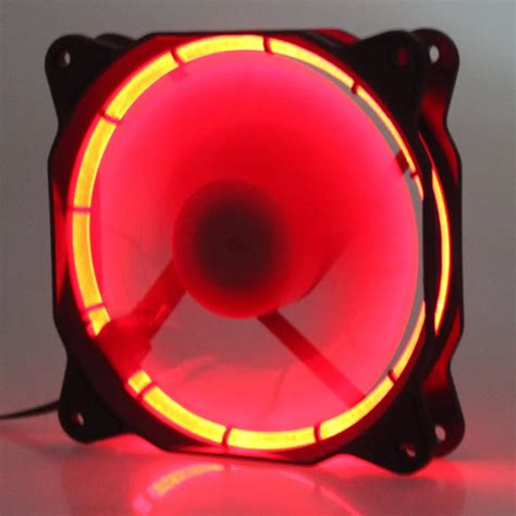 2PCS Gdstime LED Red Light 3Pin 4Pin LED Fan 120mm 12025 120x120x25mm