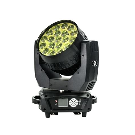 Foco de cabeza móvil LED Aura 19x15w RGBW Wash con zoom