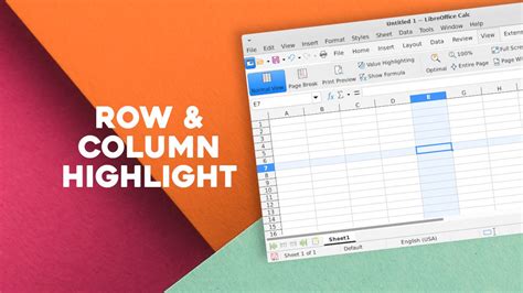 Highlight Rows And Columns Of Active Cell In LibreOffice Calc