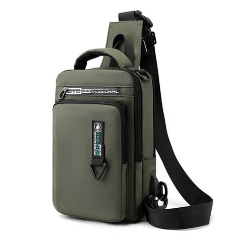 Promo Techdoo Tas Selempang Pria USB Charge Slingbag Crossbody Outdoor