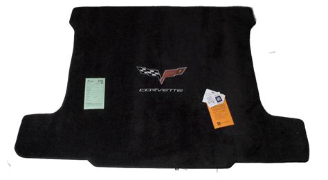 C6 2005 2013 Chevrolet Corvette Embroidered Leather Cross Flag Logo 2 Tone Console Lid Ca