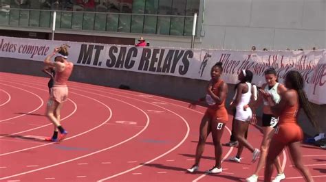 2019 Mt Sac Relays Teahna Daniels Wins Woman 100m Dash Invitational