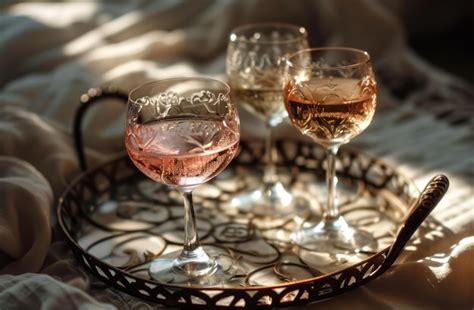 Premium Ai Image Three French White Wine Glasses With Two Wrought