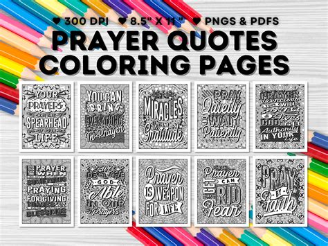 25 Prayer Quotes Coloring Pages Graphic by DesignScape Arts · Creative ...