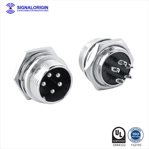 M16 5 Pin Waterproof Solder Cup Circular Power Connector Supplier