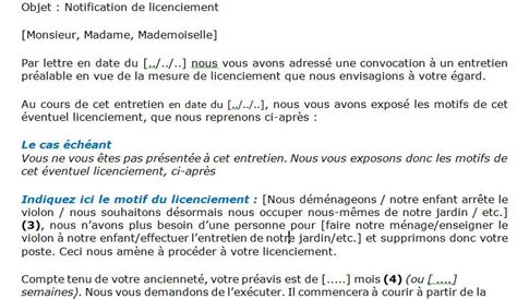 Formulaires Disponibles Modèle Lettre Licenciement Cesu