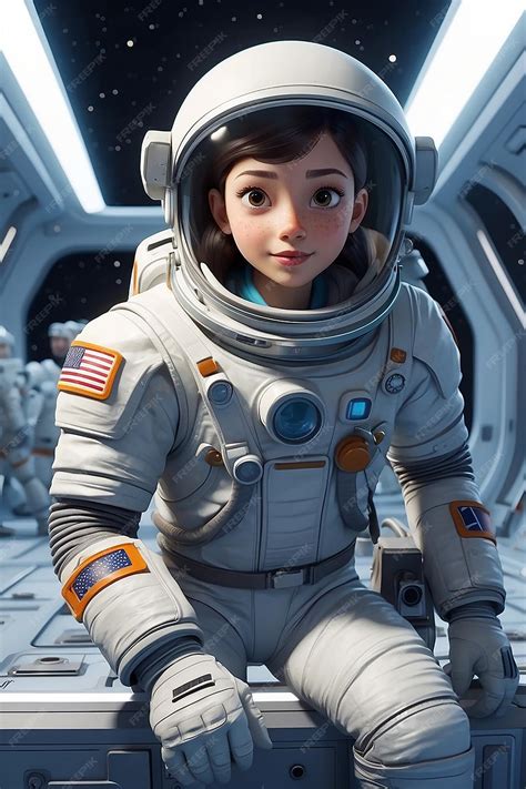 Premium Photo Space Explorer Cartoon Character 3d Animation