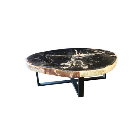 Table Contemporaine Unik En Bois Fossilis Avec Pi Tement En