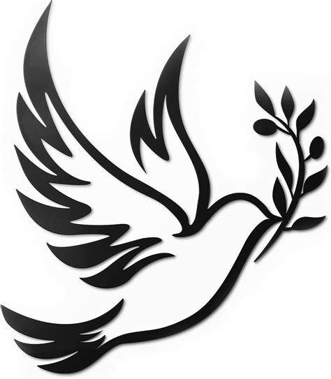 Vivegate Dove Of Peace Olive Branch Metal Wall Art Olive