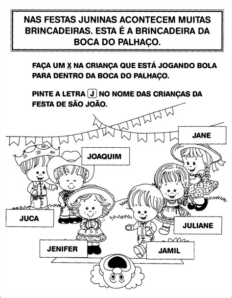 Atividades De Alfabetiza O Festas Juninas Learnbraz