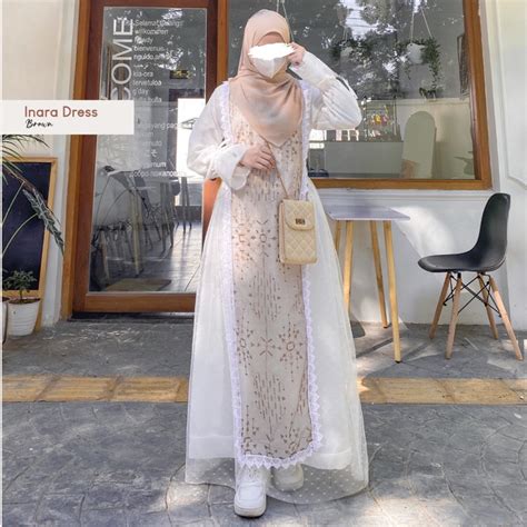 Jual Mininos Inara Dress Gamis Mosscrepe Kondangan Remaja Shopee