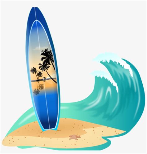 Clip Art Freeuse Library Surf Clipart Surfboard Hawaiian Surf Board