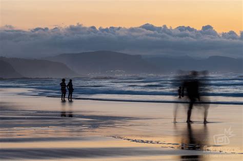 Atardecer En La Playa De Sopela Costa Vasca De Bizkaia