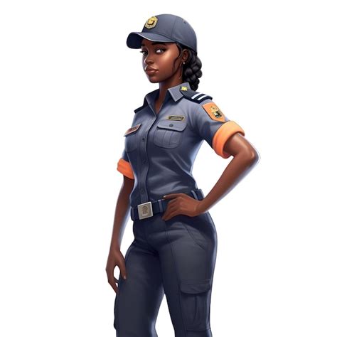 Premium AI Image | 3D rendering of a female police officer isolated on ...