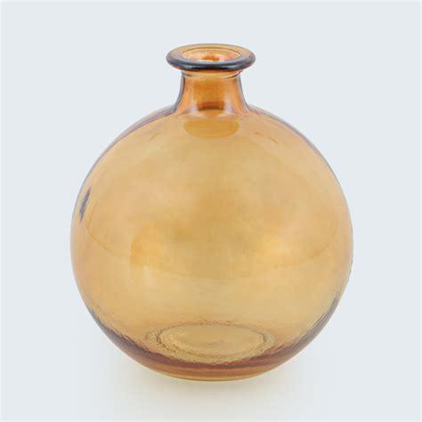 Vase Soliflore Boule Couleur Ambre Ambre En Verre L Incroyable