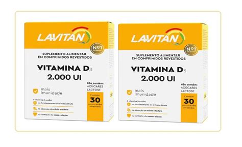 Kit 2 Suplemento Lavitan Vitamina D 2000 UI 30 Cpr Cimed Adaptador